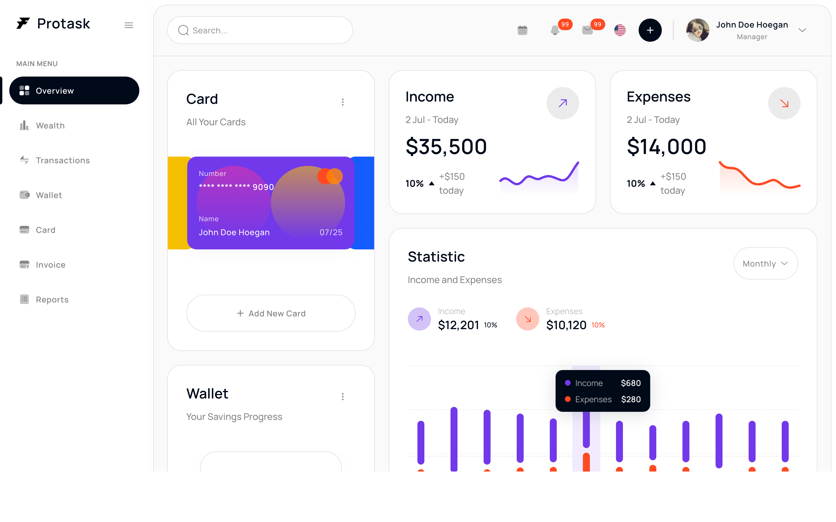 Finance · Card 中心